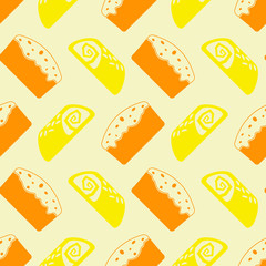 Seamless background with bakery