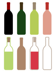 colorful wine bottles