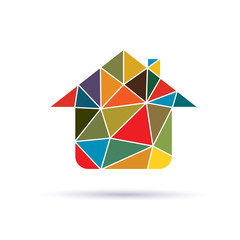 House with triangles icon