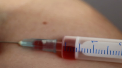 an injection blood in gaining