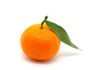 mandarin on white