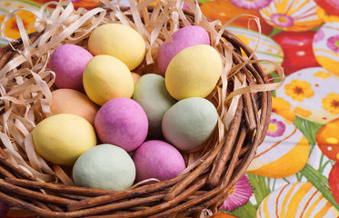 Fototapeta na wymiar Easter Egg in Basket