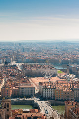 Fototapeta na wymiar Top View of Lyon