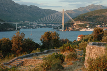Obraz premium The Franjo Tuđman Bridge