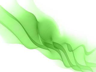 Green Waves on a white background, design element