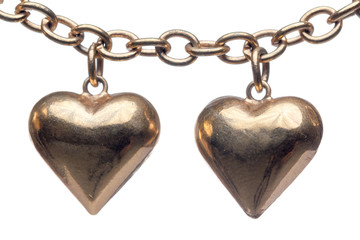 Bronze Heart shape locket  in White background