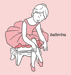 little ballerina pink background