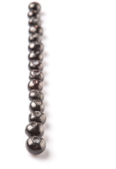 Blaeberry also known as bilberry over white background