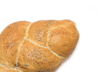 Bread - a loaf as a pigtail. Photo.