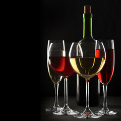 Red and white wine