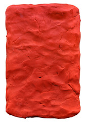 Bright red plasticine background