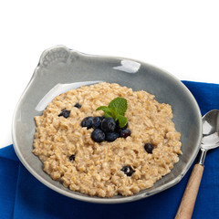 Healthy Homemade Oatmeal with Berries for Breakfast