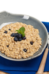 Healthy Homemade Oatmeal with Berries for Breakfast