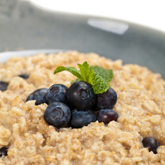 Healthy Homemade Oatmeal with Berries for Breakfast
