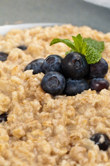Healthy Homemade Oatmeal with Berries for Breakfast