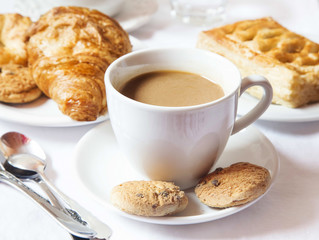 Latte Coffee Cup with Cookies