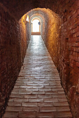 Fototapeta na wymiar Tunnel through castle