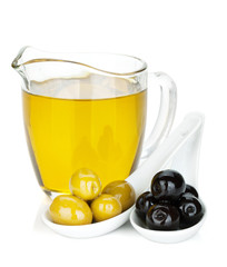 Green and black olives