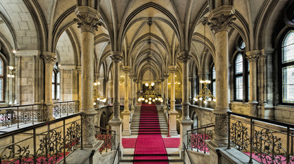 Obraz premium Rathaus Wien Innen