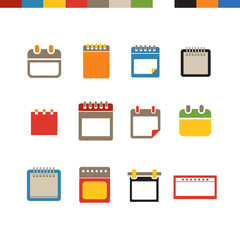 Different calendar web icons collection