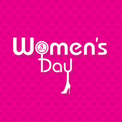 Women's day greeting card design vector illustration