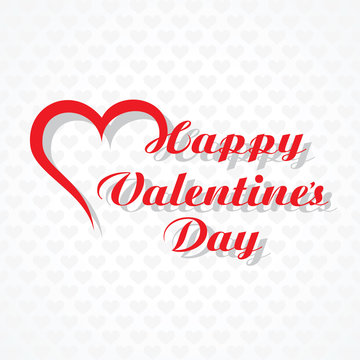 Valentine's day greeting card design vector illustration'