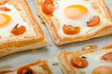 Tomato, Egg, and Prosciutto Tart