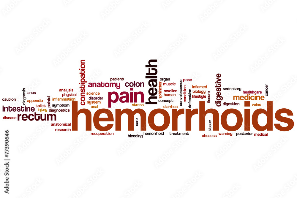 Wall mural Hemorrhoids word cloud