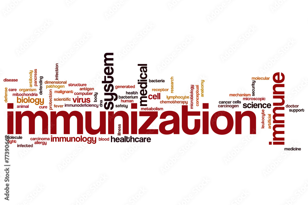 Canvas Prints Immunization word cloud