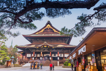 Naklejka premium Zenkoji Temple, Nagano, JAPAN.