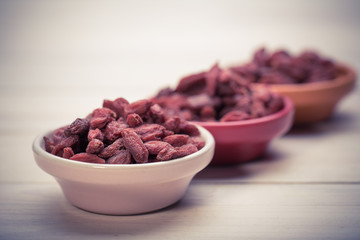 Chinese wolfberry(Lycium barbarum) on  background. goji berries