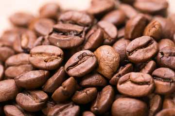 Coffee on grunge wooden background