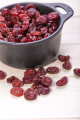 dried cranberries in a bowl ,fruit full of vitamin c.