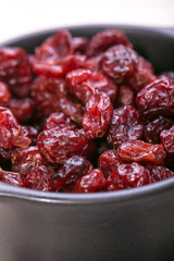 dried cranberries in a bowl ,fruit full of vitamin c.