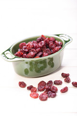 dried cranberries in a bowl ,fruit full of vitamin c.