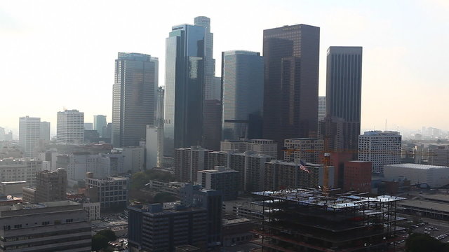 A Misty view of Los Angeles city center