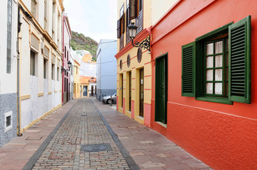 Fototapeta na wymiar Street in San Sebastian de la Gomera