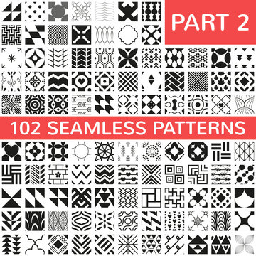 Universal different vector seamless patterns