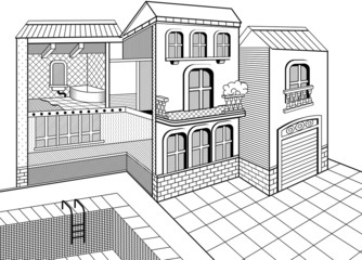 Country House Cross Section