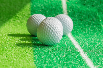 Golf ball on the turf