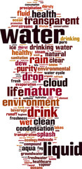 Water word cloud concept. Vector illustration