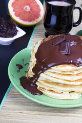 pancakes with chocolate