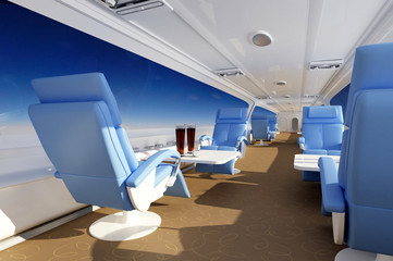 Interior passenger aircraft.