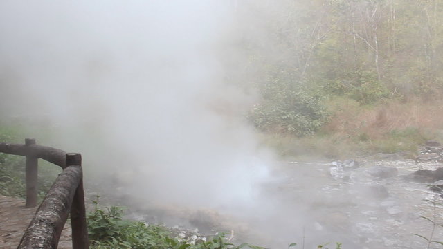 Natural hot Huai Nam Dang National Park Chiang Mai, Thailand