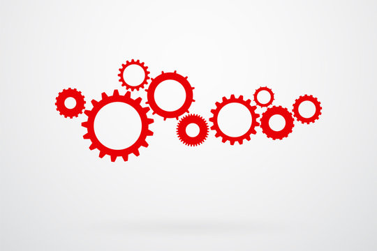 Cogs And Gears Mechanism Icon Vector Illustration