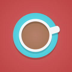 top view of the coffee cup