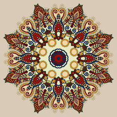beige colour mandala, circle decorative spiritual indian symbol