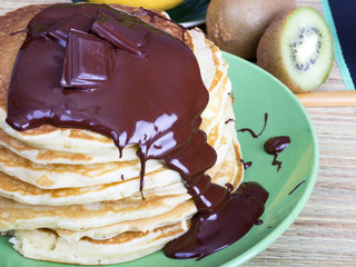 pancakes with chocolate
