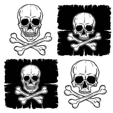 Set of Skull and Crossbones