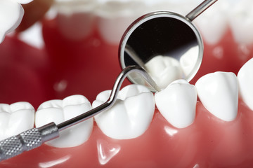 White teeth.